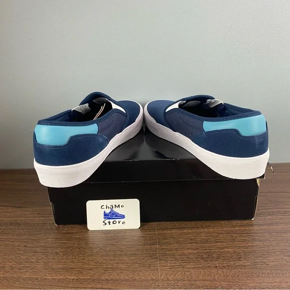 Adidas Shmoofoil Navy Slip On Shoes Suede Skateboarding Ghost Men’s Size - Picture 5 of 9